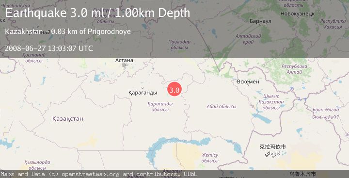 Map of EASTERN KAZAKHSTAN