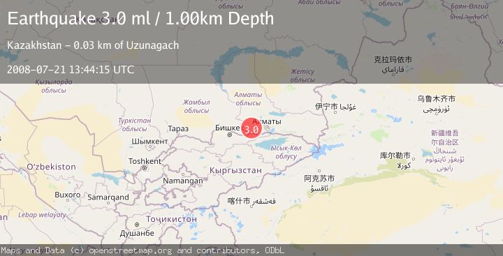 Map of EASTERN KAZAKHSTAN