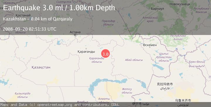 Map of EASTERN KAZAKHSTAN