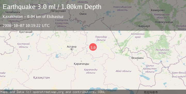 Map of EASTERN KAZAKHSTAN