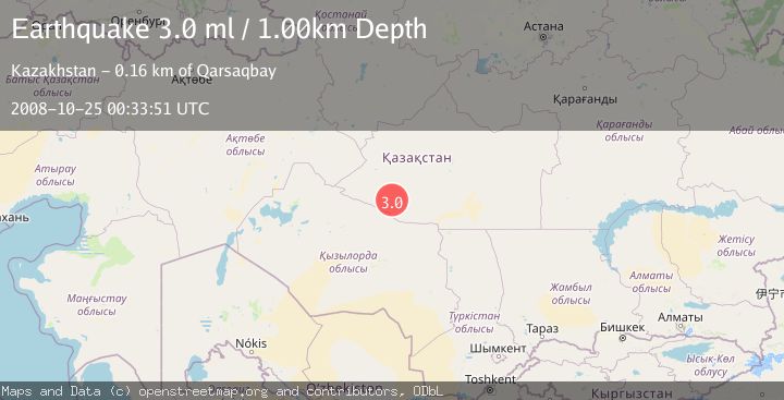 Map of CENTRAL KAZAKHSTAN