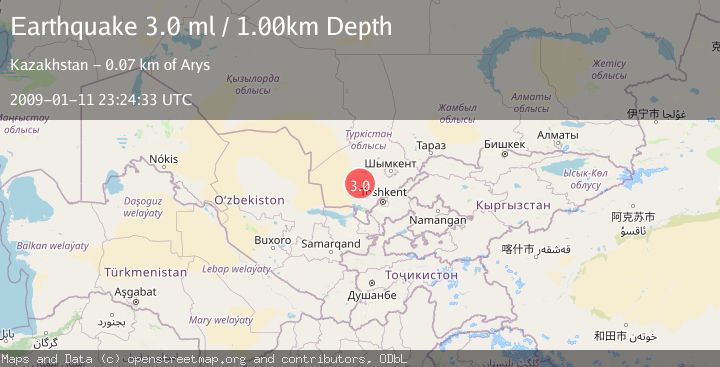 Map of CENTRAL KAZAKHSTAN