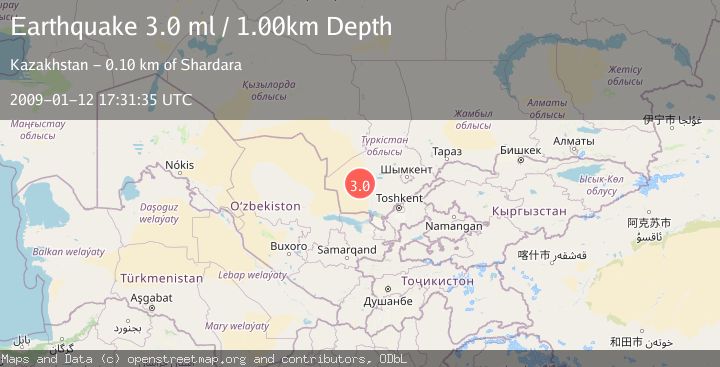 Map of CENTRAL KAZAKHSTAN