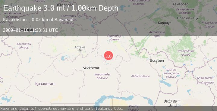 Map of EASTERN KAZAKHSTAN