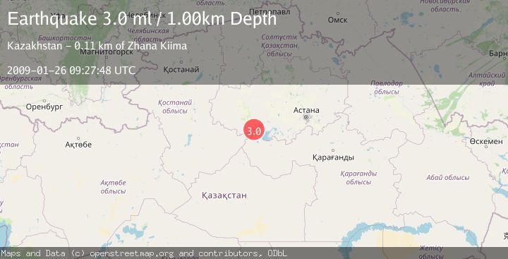 Map of CENTRAL KAZAKHSTAN