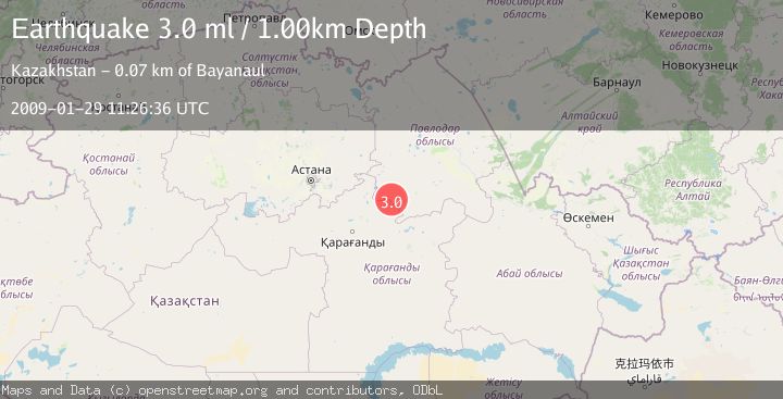 Map of CENTRAL KAZAKHSTAN