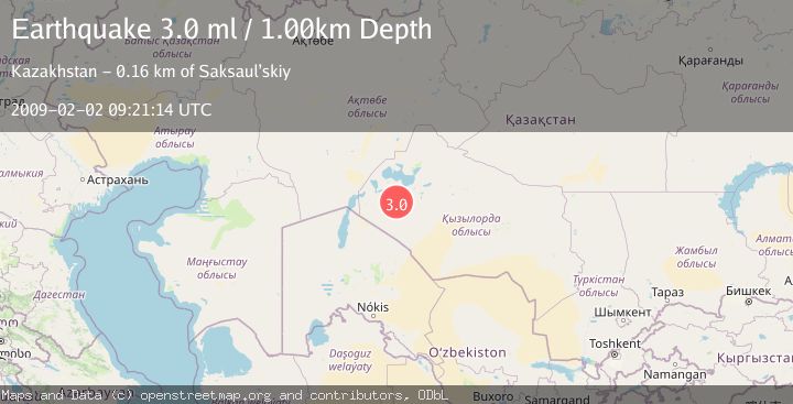 Map of ARAL SEA REGION, KAZAKHSTAN