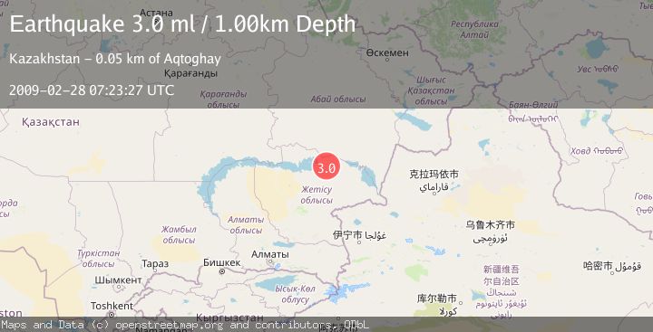 Map of EASTERN KAZAKHSTAN