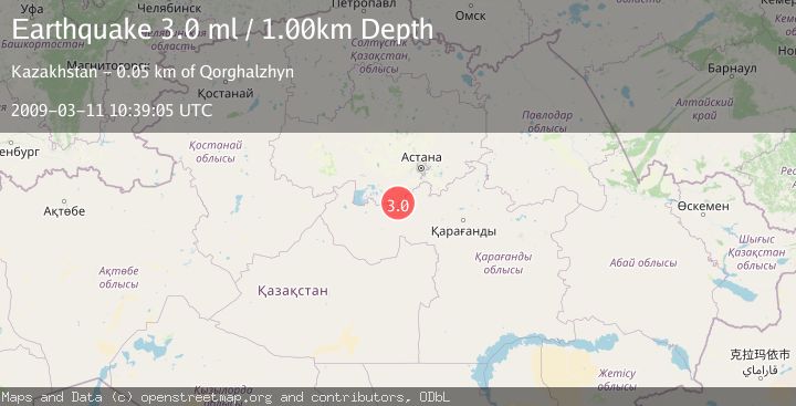 Map of CENTRAL KAZAKHSTAN