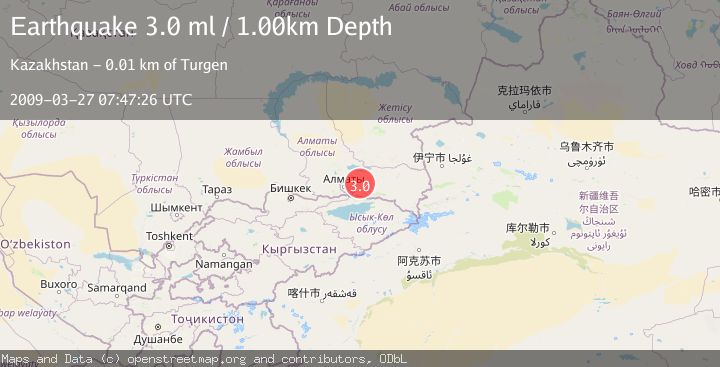 Map of EASTERN KAZAKHSTAN