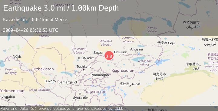 Map of CENTRAL KAZAKHSTAN