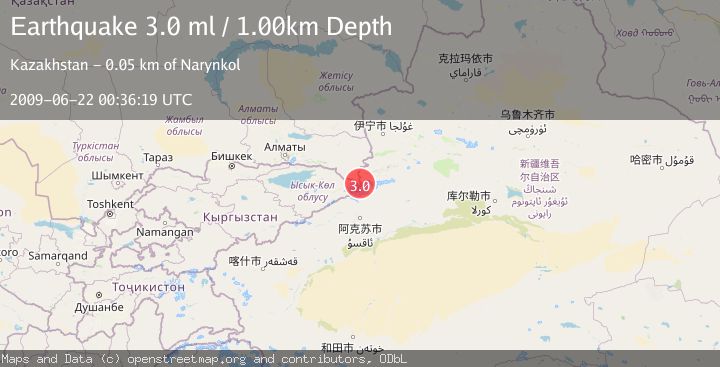 Map of KAZAKHSTAN-XINJIANG BORDER REG.