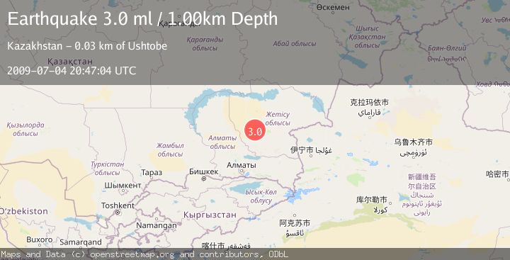 Map of EASTERN KAZAKHSTAN