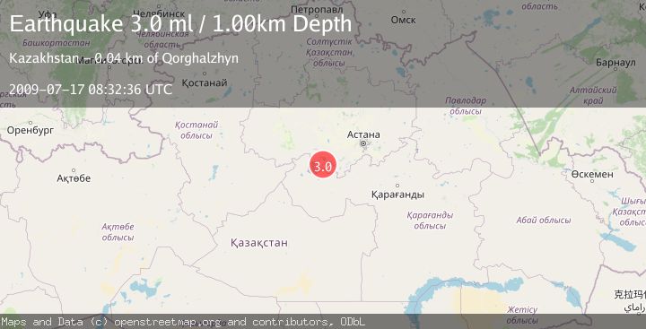 Map of CENTRAL KAZAKHSTAN