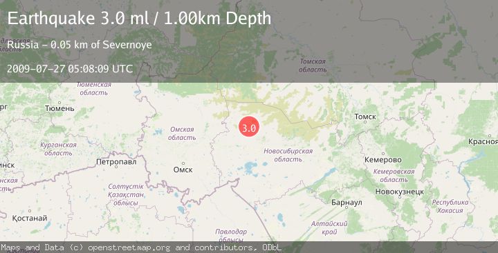 Map of SOUTHWESTERN SIBERIA, RUSSIA