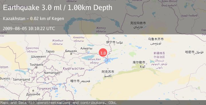 Map of EASTERN KAZAKHSTAN
