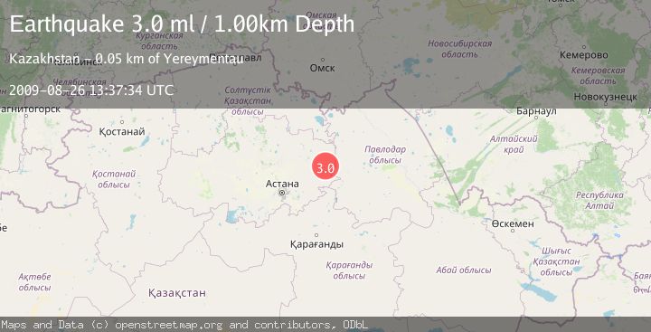 Map of CENTRAL KAZAKHSTAN