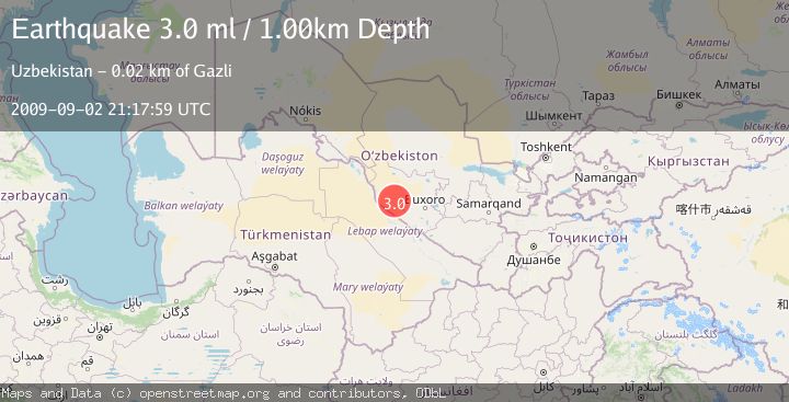 Map of WESTERN UZBEKISTAN