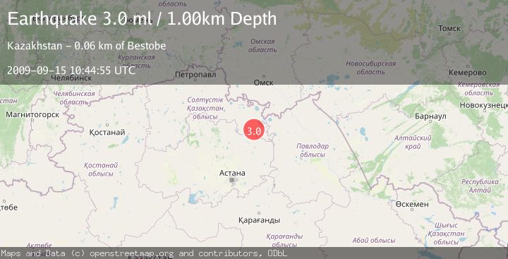 Map of CENTRAL KAZAKHSTAN