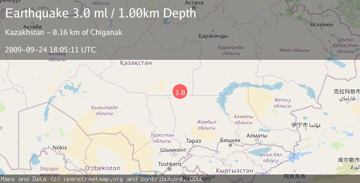 Map of CENTRAL KAZAKHSTAN