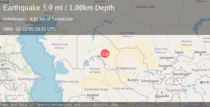 Map of WESTERN UZBEKISTAN