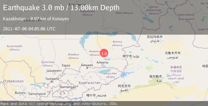 Map of EASTERN KAZAKHSTAN