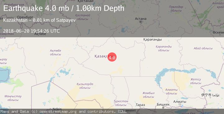 Map of CENTRAL KAZAKHSTAN