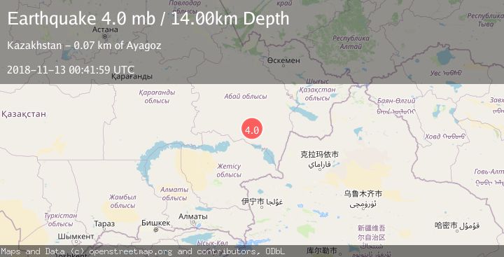 Map of EASTERN KAZAKHSTAN