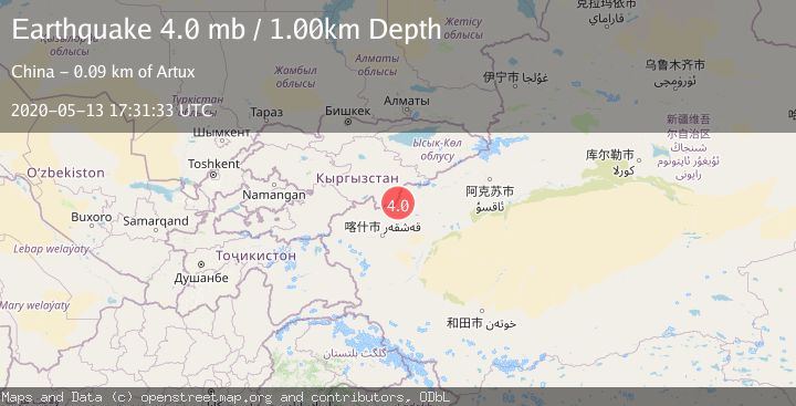 Map of SOUTHERN XINJIANG, CHINA