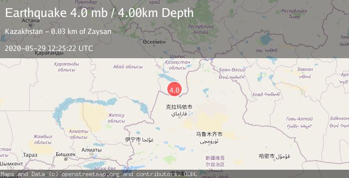 Map of EASTERN KAZAKHSTAN