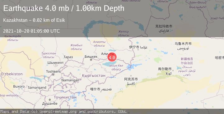 Map of EASTERN KAZAKHSTAN