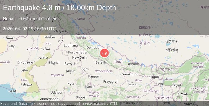 Map of NEPAL-INDIA BORDER REGION