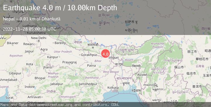 Map of NEPAL-INDIA BORDER REGION
