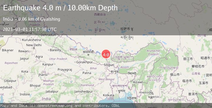 Map of SIKKIM, INDIA