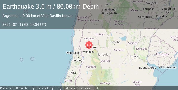 Map of SAN JUAN, ARGENTINA