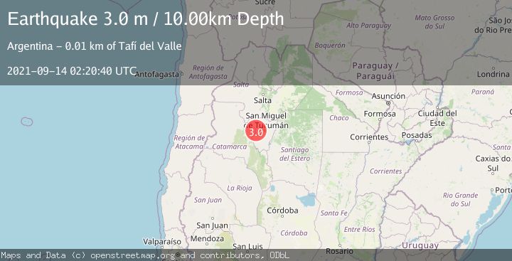 Map of TUCUMAN, ARGENTINA