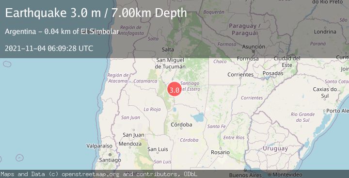 Map of SANTIAGO DEL ESTERO, ARGENTINA