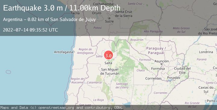 Map of JUJUY, ARGENTINA
