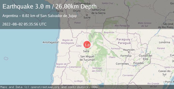 Map of JUJUY, ARGENTINA