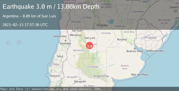 Map of SAN LUIS, ARGENTINA