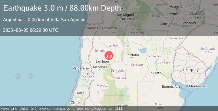 Map of SAN JUAN, ARGENTINA