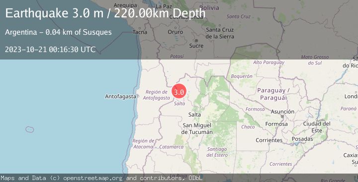 Map of JUJUY, ARGENTINA
