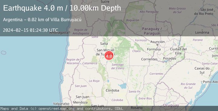 Map of TUCUMAN, ARGENTINA
