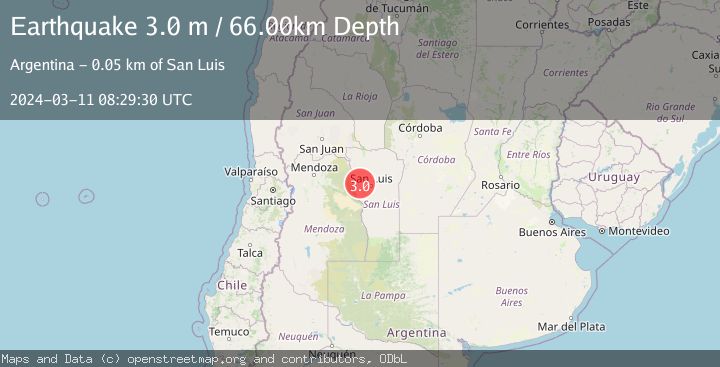 Map of SAN LUIS, ARGENTINA