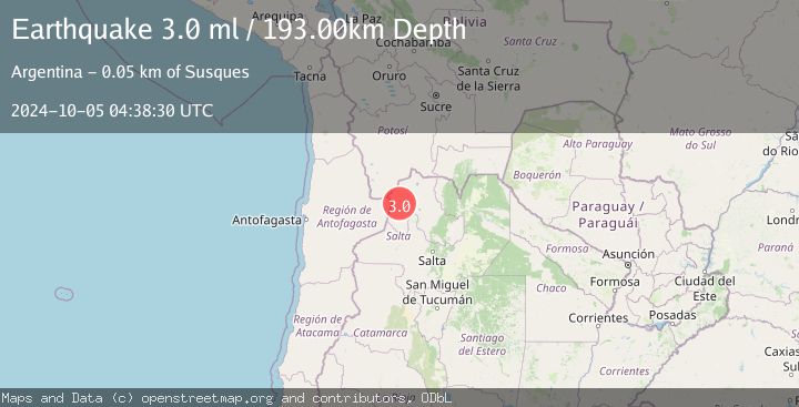 Map of JUJUY, ARGENTINA
