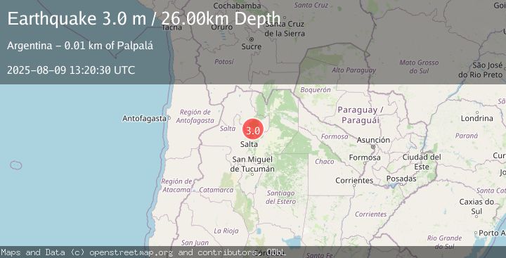 Map of JUJUY, ARGENTINA