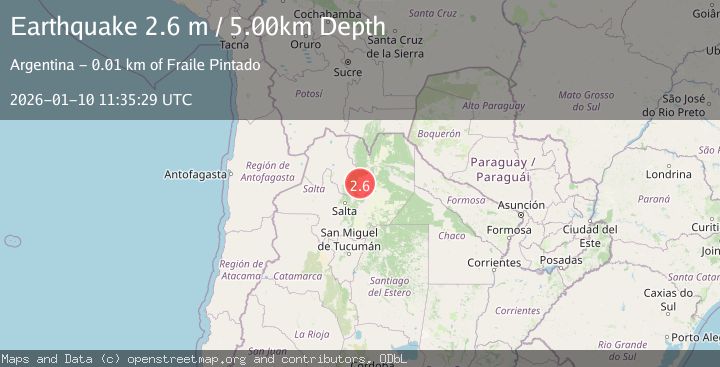 Map of JUJUY, ARGENTINA