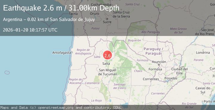 Map of JUJUY, ARGENTINA