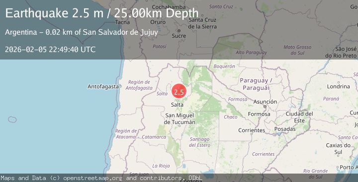 Map of JUJUY, ARGENTINA
