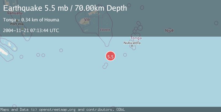 Map of SOUTH OF FIJI ISLANDS